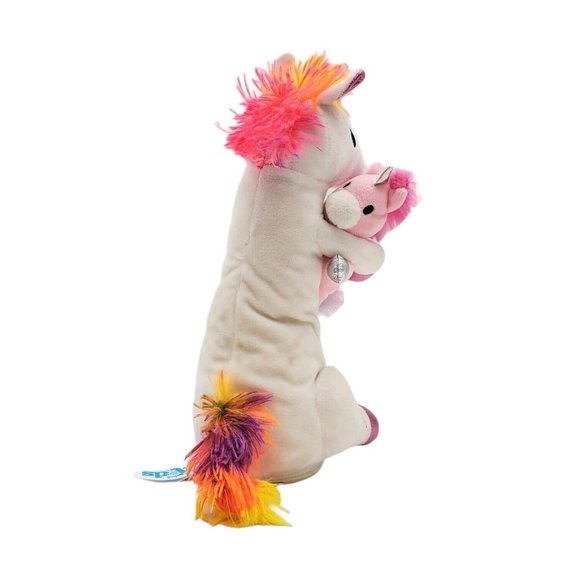 Kids Of America Singing You can't Lose Me Rainbow Unicorn Plush W/ Baby Works! - Picture 3 of 6